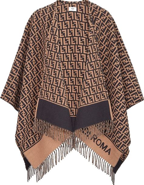 fendi mens scarf|Fendi poncho long fur cape.